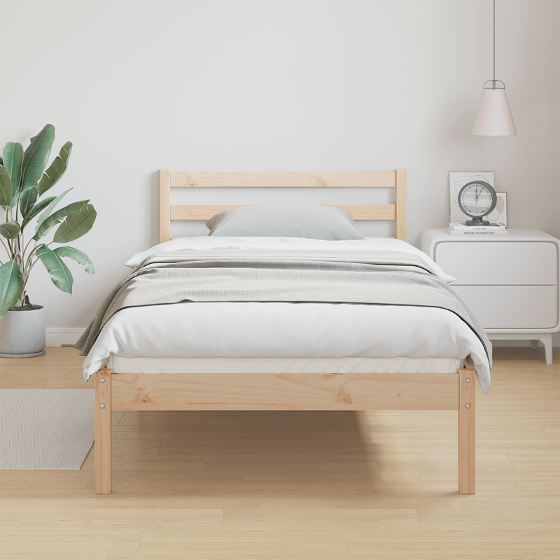 Casa si Gradina - Mobilier - Paturi si accesorii - Paturi - Cadru de pat cu tablie, 90x220 cm, lemn masiv de pin - Infinity.ro
