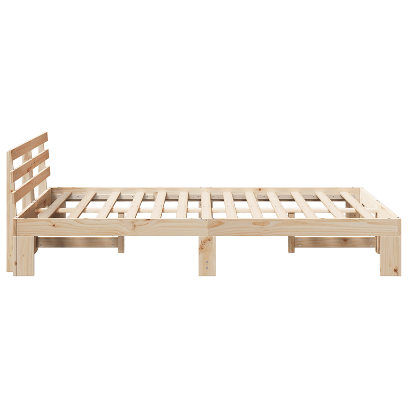 Casa si Gradina - Mobilier - Paturi si accesorii - Paturi - Cadru de pat din lemn de pin Natural Lemn masiv de pin 120 x 200 cm - Infinity.ro