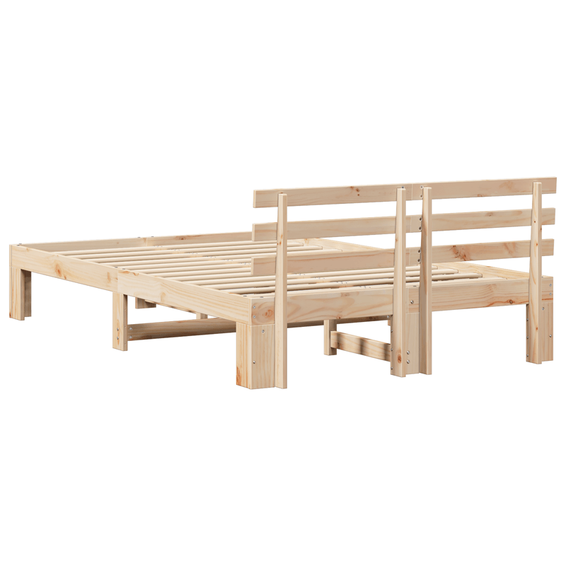 Casa si Gradina - Mobilier - Paturi si accesorii - Paturi - Cadru de pat din lemn de pin Natural Lemn masiv de pin 120 x 200 cm - Infinity.ro