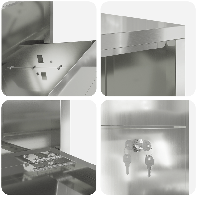 Casa si Gradina - Constructii - Depozitare, transport si protectie - Cutii postale - Cutie pentru Colete 44x22x82 cm Otel Galvanizat - Infinity.ro