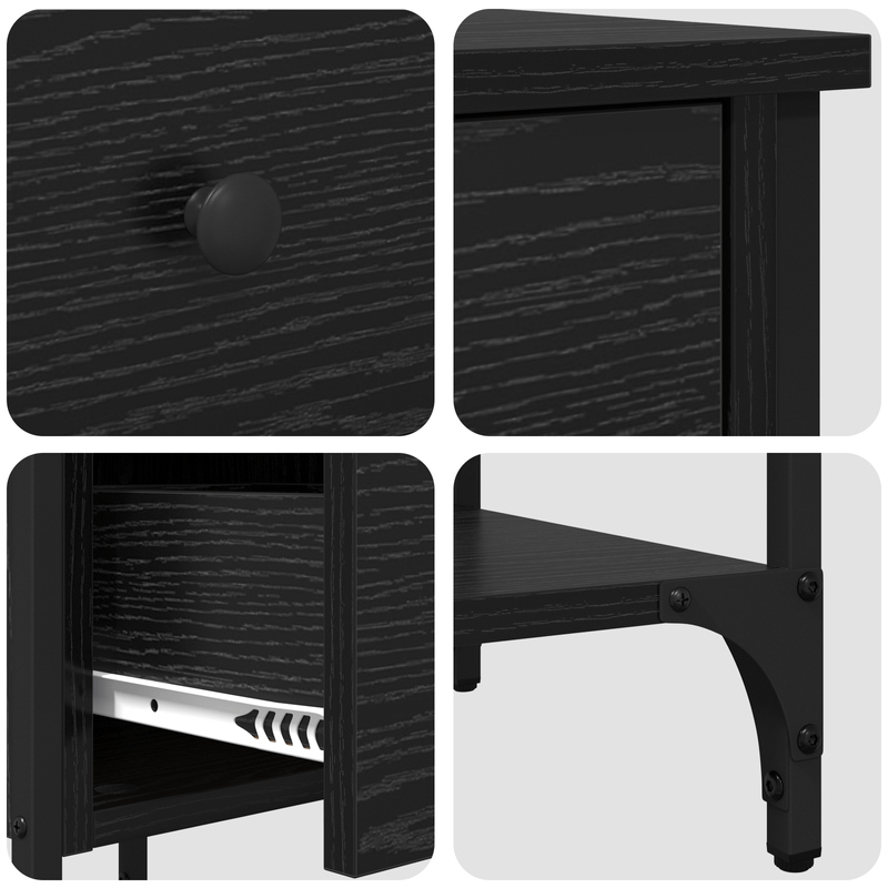 Casa si Gradina - Mobilier - Comode si corpuri - Noptiere - Noptieri 2 buc Stejar negru 34x36x70 cm Lemn prelucrat - Infinity.ro