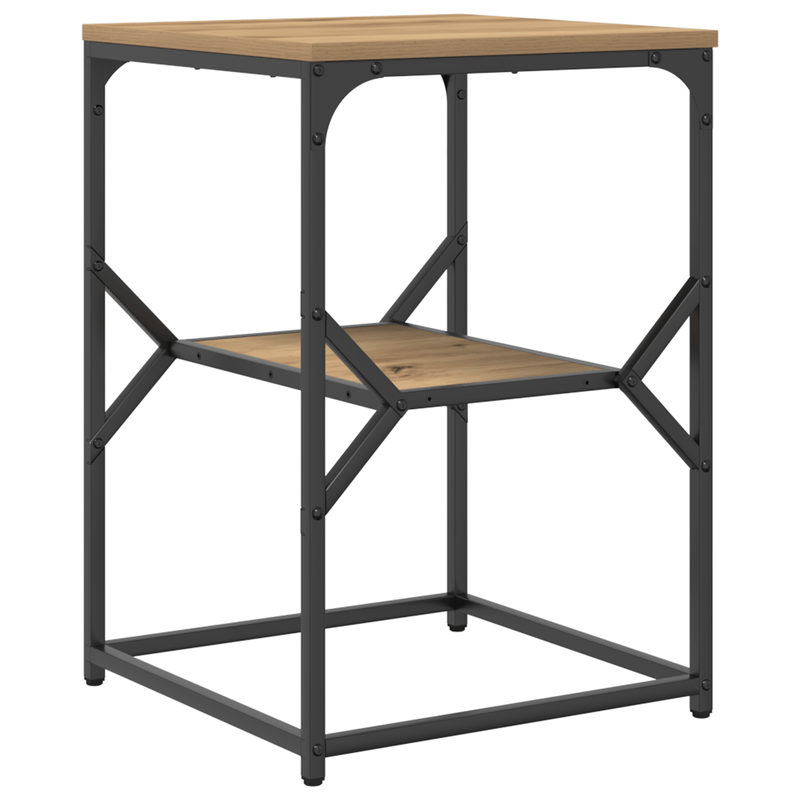 Casa si Gradina - Mobilier - Comode si corpuri - Noptiere - Masa laterala, stejar artizanal, 41x40x60 cm, lemn prelucrat - Infinity.ro