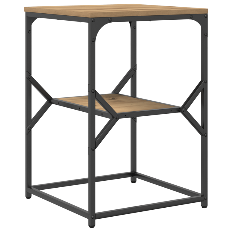 Casa si Gradina - Mobilier - Comode si corpuri - Noptiere - Masa laterala, stejar artizanal, 41x40x60 cm, lemn prelucrat - Infinity.ro