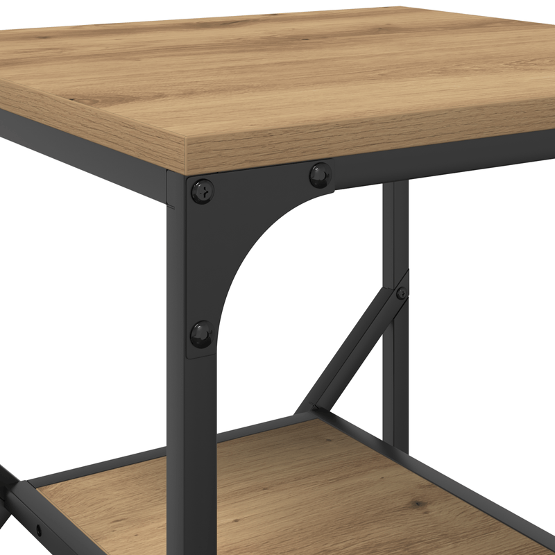Casa si Gradina - Mobilier - Comode si corpuri - Noptiere - Masa laterala, stejar artizanal, 41x40x60 cm, lemn prelucrat - Infinity.ro