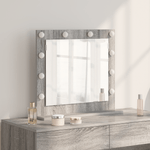 Casa si Gradina - Decoratiuni - Oglinzi - Oglinda de toaleta cu lumini LED Gri Sonoma 60x55x18 cm - Infinity.ro