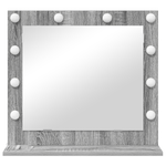 Casa si Gradina - Decoratiuni - Oglinzi - Oglinda de toaleta cu lumini LED Gri Sonoma 60x55x18 cm - Infinity.ro