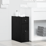 Casa si Gradina - Mobilier - Dulapuri si sifoniere - Dulapuri - Dulap de baie ingust cu roti din stejar negru - Infinity.ro