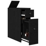 Casa si Gradina - Mobilier - Dulapuri si sifoniere - Dulapuri - Dulap de baie ingust cu roti din stejar negru - Infinity.ro