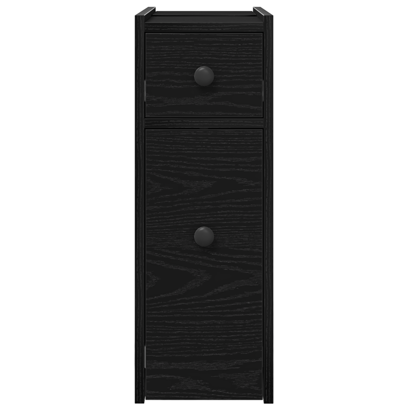 Casa si Gradina - Mobilier - Dulapuri si sifoniere - Dulapuri - Dulap de baie ingust cu roti din stejar negru - Infinity.ro