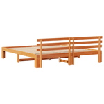 Casa si Gradina - Mobilier - Paturi si accesorii - Paturi - Cadru de pat din lemn de pin Maro cerat Lemn masiv 200 x 200 cm - Infinity.ro