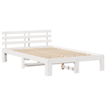Casa si Gradina - Mobilier - Paturi si accesorii - Paturi - Cadru de Pat Alb din Lemn de Pin Alb Lemn masiv de pin 135 x 190 cm - Infinity.ro