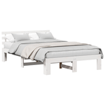 Casa si Gradina - Mobilier - Paturi si accesorii - Paturi - Cadru de Pat Alb din Lemn de Pin Alb Lemn masiv de pin 135 x 190 cm - Infinity.ro