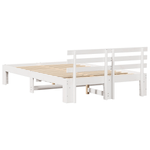 Casa si Gradina - Mobilier - Paturi si accesorii - Paturi - Cadru de Pat Alb din Lemn de Pin Alb Lemn masiv de pin 135 x 190 cm - Infinity.ro