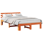 Casa si Gradina - Mobilier - Paturi si accesorii - Paturi - Cadru de pat din lemn de pin Maro cerat Lemn masiv 120 x 190 cm - Infinity.ro