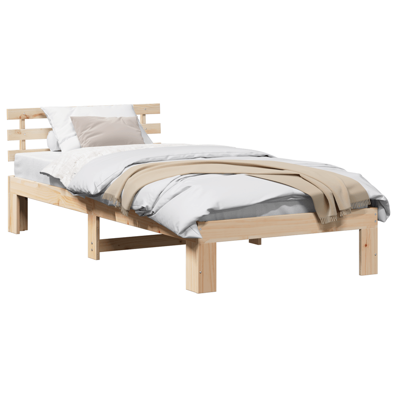 Casa si Gradina - Mobilier - Paturi si accesorii - Paturi - Cadru de Pat Natural din Lemn de Pin Natural Lemn masiv de pin - Infinity.ro