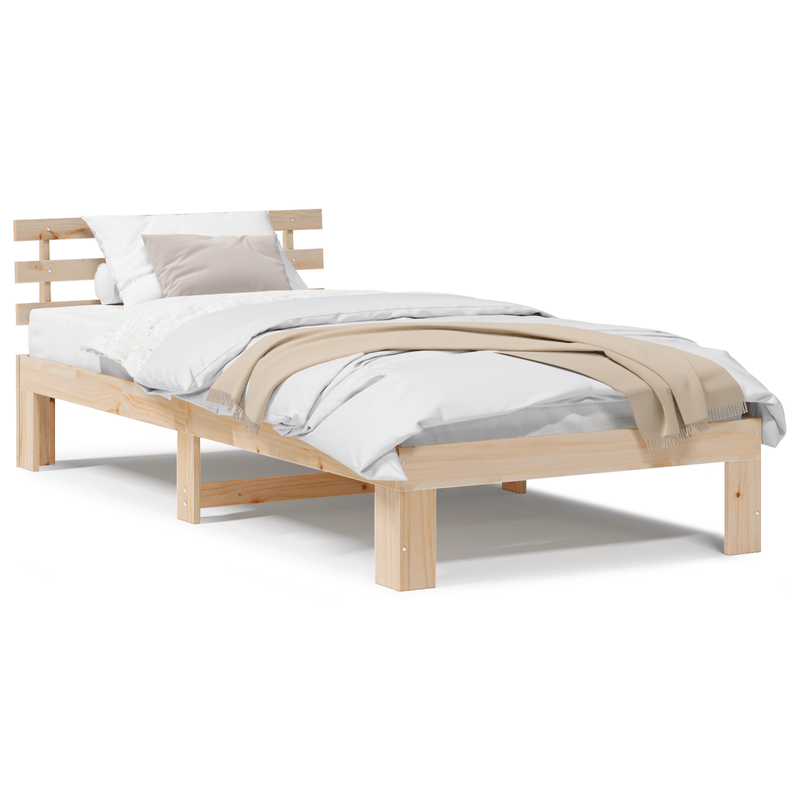 Casa si Gradina - Mobilier - Paturi si accesorii - Paturi - Cadru de Pat Natural din Lemn de Pin Natural Lemn masiv de pin - Infinity.ro
