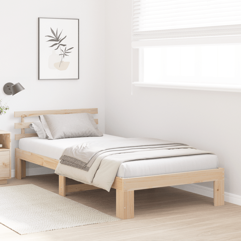 Casa si Gradina - Mobilier - Paturi si accesorii - Paturi - Cadru de Pat Natural din Lemn de Pin Natural Lemn masiv de pin - Infinity.ro