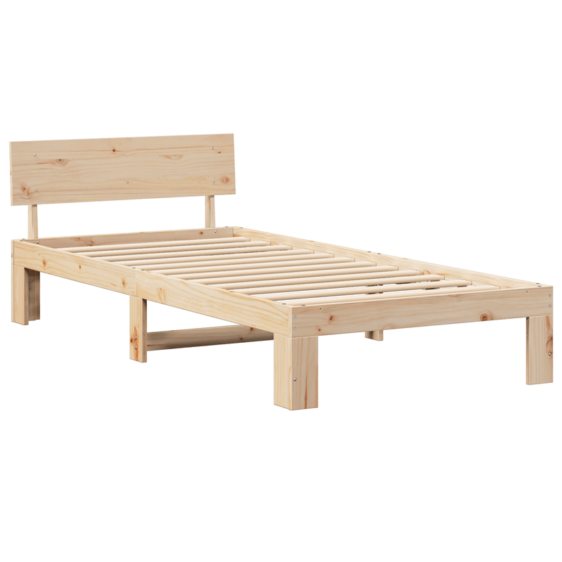 Casa si Gradina - Mobilier - Paturi si accesorii - Paturi - Cadru de pat cu tablier 100x200 cm din lemn masiv de pin - Infinity.ro