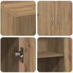 Casa si Gradina - Mobilier - Comode si corpuri - Comode - Cabinet Birou Stejar Artisan 60x32x77.5 cm Lemn Ingineresc - Infinity.ro