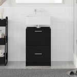 Casa si Gradina - Mobilier - Mobilier baie - Comode baie - Cabinet chiuveta Stejar Negru 40x37x59 cm Lemn tehnic - Infinity.ro