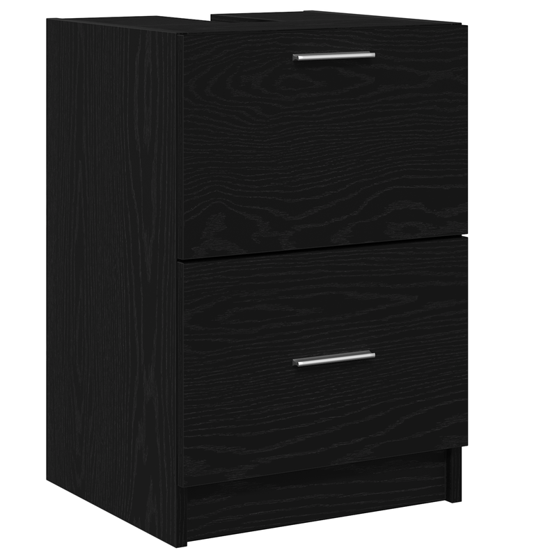 Casa si Gradina - Mobilier - Mobilier baie - Comode baie - Cabinet chiuveta Stejar Negru 40x37x59 cm Lemn tehnic - Infinity.ro