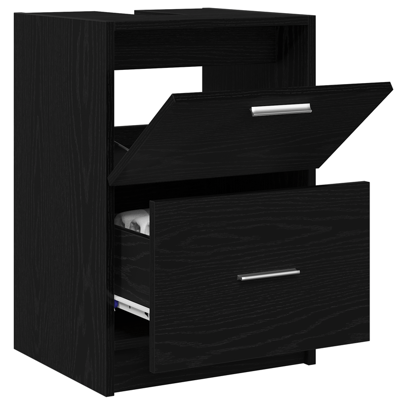 Casa si Gradina - Mobilier - Mobilier baie - Comode baie - Cabinet chiuveta Stejar Negru 40x37x59 cm Lemn tehnic - Infinity.ro