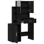 Casa si Gradina - Mobilier - Comode si corpuri - Masute de toaleta - Masa de toaleta oglinda & LED, stejar negru, lemn prelucrat - Infinity.ro