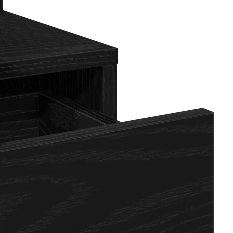 Casa si Gradina - Mobilier - Comode si corpuri - Masute de toaleta - Masa de toaleta oglinda & LED, stejar negru, lemn prelucrat - Infinity.ro