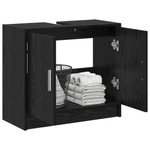 Casa si Gradina - Mobilier - Mobilier baie - Comode baie - Cabinet pentru chiuveta Stejar negru 63x29x55 cm Lemn prelucrat - Infinity.ro