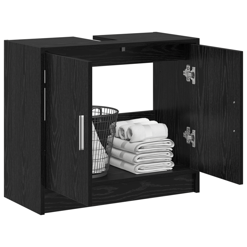 Casa si Gradina - Mobilier - Mobilier baie - Comode baie - Cabinet pentru chiuveta Stejar negru 63x29x55 cm Lemn prelucrat - Infinity.ro