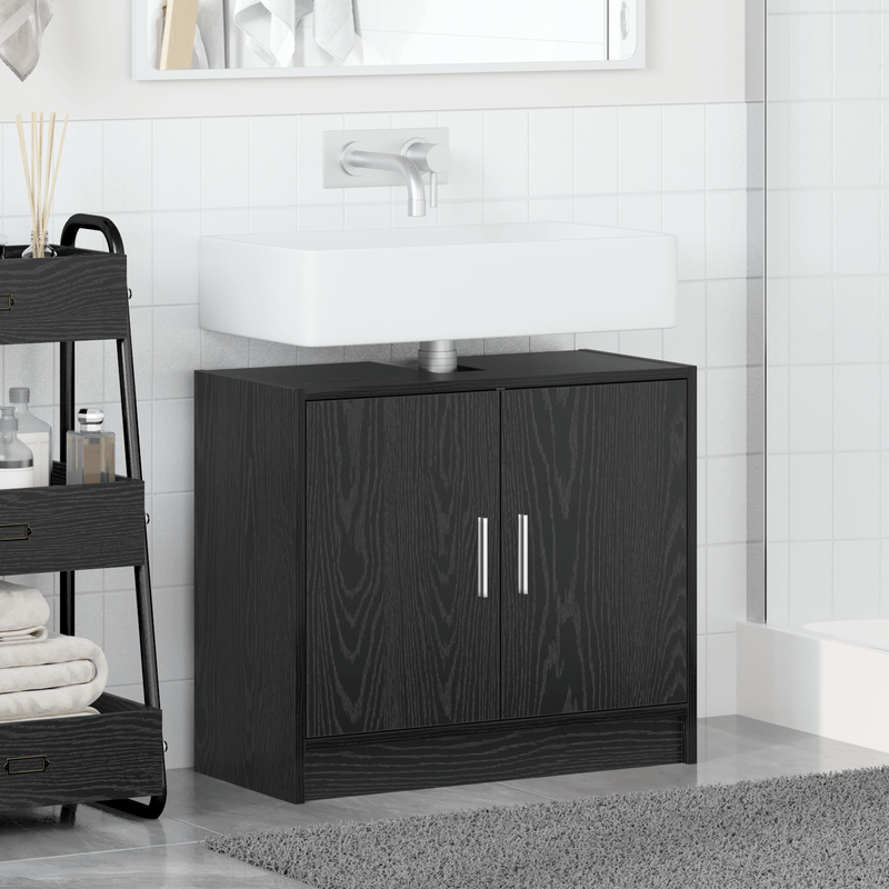 Casa si Gradina - Mobilier - Mobilier baie - Comode baie - Cabinet pentru chiuveta Stejar negru 63x29x55 cm Lemn prelucrat - Infinity.ro