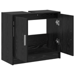 Casa si Gradina - Mobilier - Mobilier baie - Comode baie - Cabinet pentru chiuveta Stejar negru 63x29x55 cm Lemn prelucrat - Infinity.ro