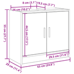 Casa si Gradina - Mobilier - Mobilier baie - Comode baie - Cabinet pentru chiuveta Stejar negru 63x29x55 cm Lemn prelucrat - Infinity.ro