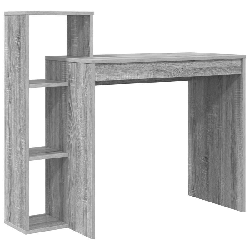 Casa si Gradina - Mobilier - Mese si birouri - Birouri - Birou de calculator Gri sonoma Placi aglomerate Mediu Rafturi - Infinity.ro