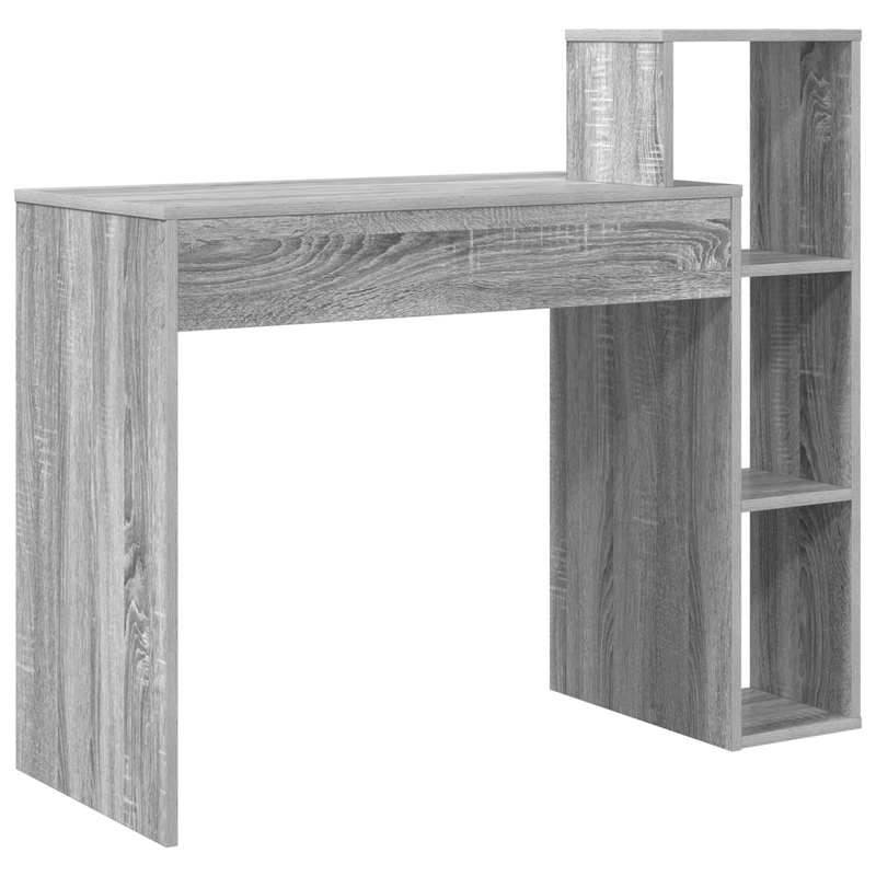 Casa si Gradina - Mobilier - Mese si birouri - Birouri - Birou de calculator Gri sonoma Placi aglomerate Mediu Rafturi - Infinity.ro
