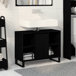 Casa si Gradina - Mobilier - Mobilier baie - Corpuri baie - Unitate de baie din stejar negru Stejar negru MDF Mediul - Infinity.ro