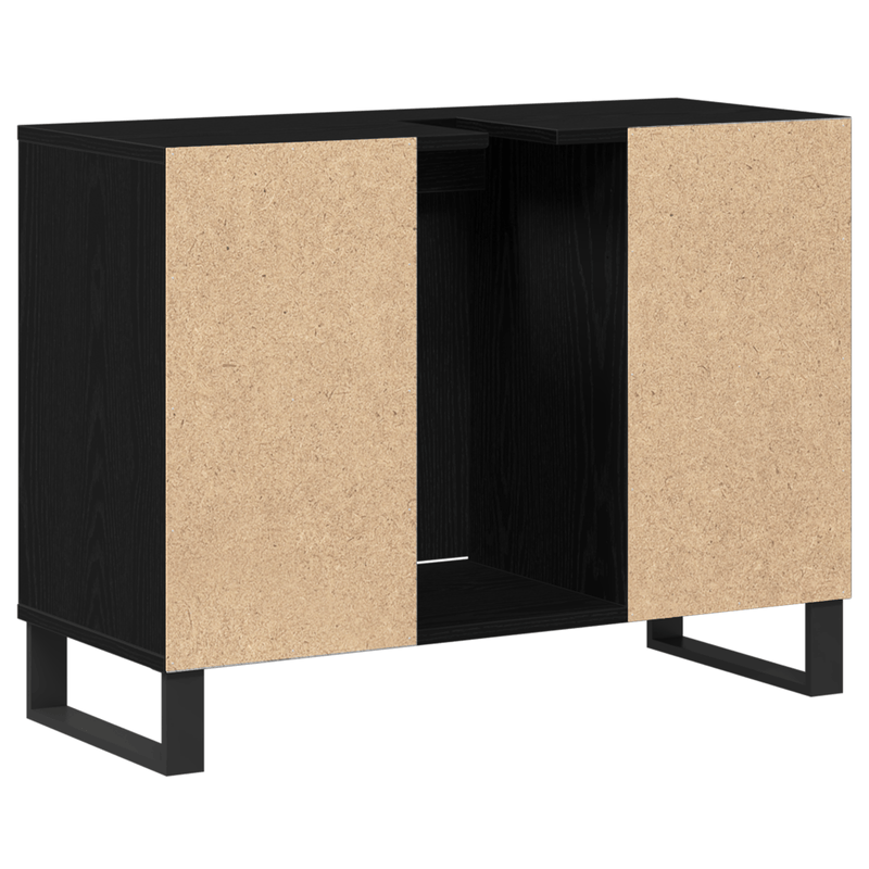 Casa si Gradina - Mobilier - Mobilier baie - Corpuri baie - Unitate de baie din stejar negru Stejar negru MDF Mediul - Infinity.ro