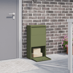 Casa si Gradina - Constructii - Depozitare, transport si protectie - Cutii postale - Cutie de drop verde masliniu 44x22x82 cm Otel - Infinity.ro