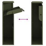 Casa si Gradina - Constructii - Depozitare, transport si protectie - Cutii postale - Cutie de drop verde masliniu 44x22x82 cm Otel - Infinity.ro