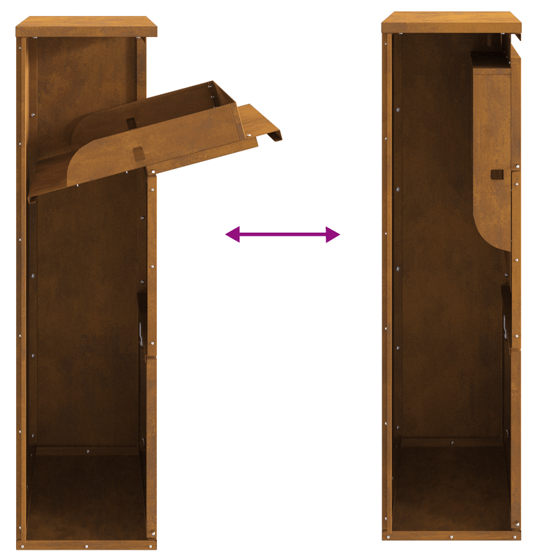 Casa si Gradina - Constructii - Depozitare, transport si protectie - Cutii postale - Cutie postala pentru colete 44x22x82 cm Otel rezistent la vreme - Infinity.ro