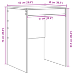 Casa si Gradina - Mobilier - Mese si birouri - Birouri - Birou de scris Alb Lemn prelucrat 60 x 50 x 76 cm Durabil - Infinity.ro
