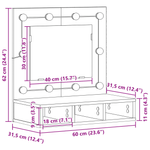 Casa si Gradina - Mobilier - Comode si corpuri - Masute de toaleta - Unitatea de Vanitate din Stejar Negru Stejar Negru Lemn Medie - Infinity.ro