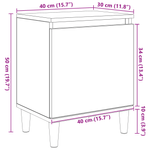Casa si Gradina - Mobilier - Comode si corpuri - Noptiere - Noptiera din Stejar Negru Stejar Negru Lemn 40 x 30 x 50 cm - Infinity.ro