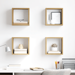 Casa si Gradina - Mobilier - Biblioteci si rafturi - Rafturi - Set de 4 Rafturi Montate pe Perete Stejar Artizanal MDF cu Furnir - Infinity.ro
