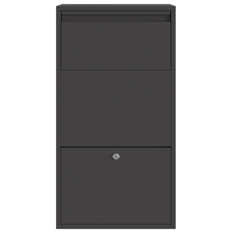 Casa si Gradina - Constructii - Depozitare, transport si protectie - Cutii postale - Cutie postala neagra 44x22x82 cm din otel - Infinity.ro