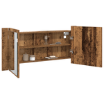 Casa si Gradina - Mobilier - Mobilier baie - Comode baie - Dulap oglinda LED Lemn Vechi 100x12x45 cm Lemn Ingineresc - Infinity.ro