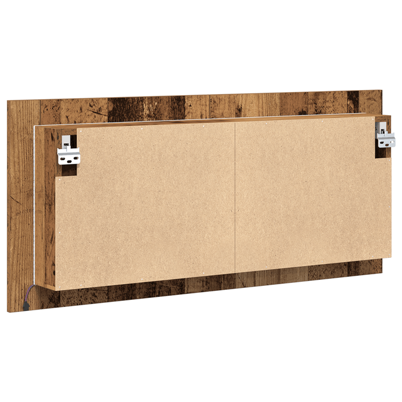 Casa si Gradina - Mobilier - Mobilier baie - Comode baie - Dulap oglinda LED Lemn Vechi 100x12x45 cm Lemn Ingineresc - Infinity.ro