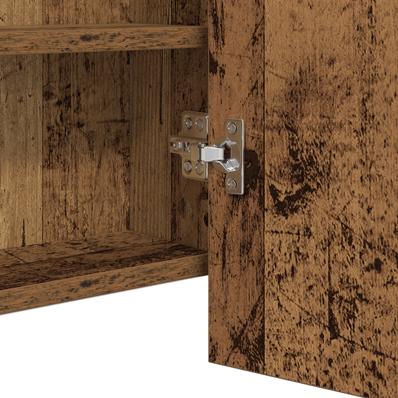 Casa si Gradina - Mobilier - Mobilier baie - Comode baie - Dulap oglinda LED Lemn Vechi 100x12x45 cm Lemn Ingineresc - Infinity.ro