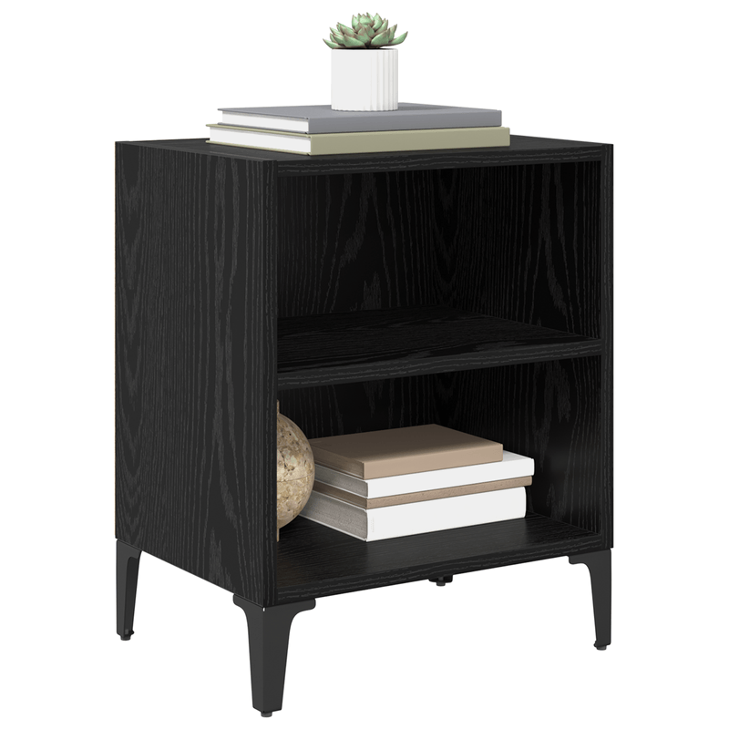 Casa si Gradina - Mobilier - Comode si corpuri - Noptiere - Noptiera Stejar negru 40x30x50 cm Lemn ingineresc - Infinity.ro
