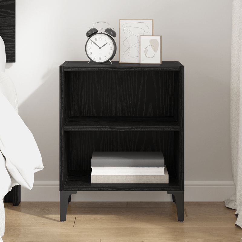 Casa si Gradina - Mobilier - Comode si corpuri - Noptiere - Noptiera Stejar negru 40x30x50 cm Lemn ingineresc - Infinity.ro